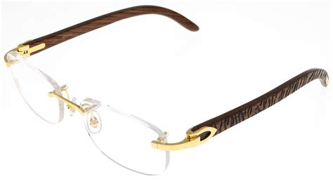 cartier wood frames|cartier rimless glasses wood.